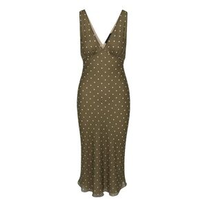 Olive Polka Dot Realisation Par dress